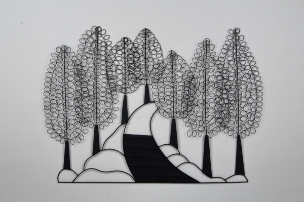 Dekorácia na stenu stromy 90x65cm