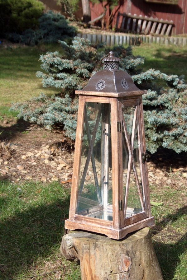 Veľká drevená lucerna XL 63cm