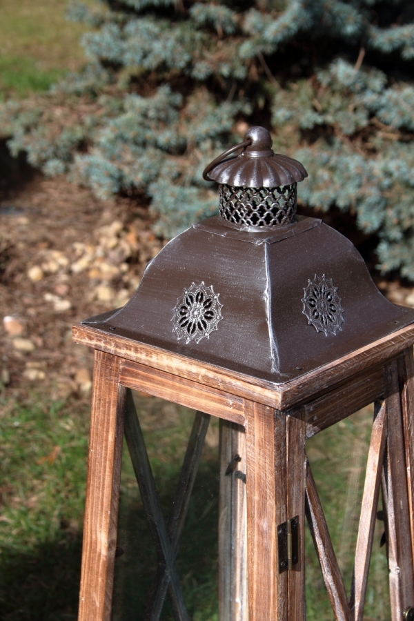 Veľká drevená lucerna XL 63cm