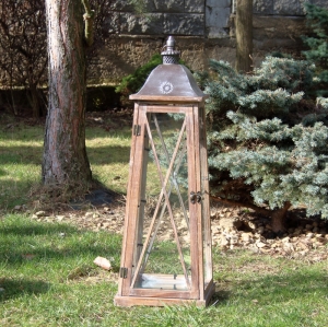 Veľká drevená lucerna XXL 89cm
