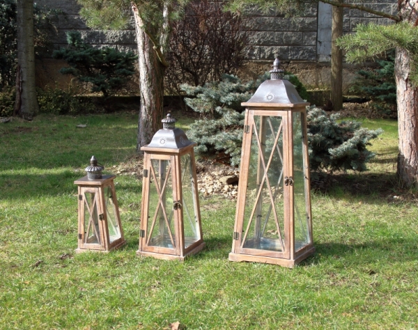 Veľká drevená lucerna XXL 89cm