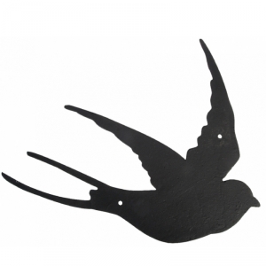 Kovová nástenná dekorácia na stenu letiaci vták typ A 38cm