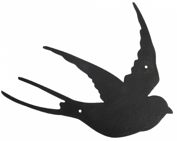 Kovová nástenná dekorácia na stenu letiaci vták typ A 38cm