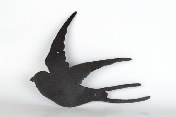 Kovová nástenná dekorácia na stenu letiaci vták typ A 38cm