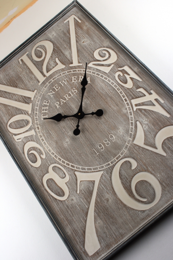 Veľké drevené nástenné hodiny Paris 90x60cm