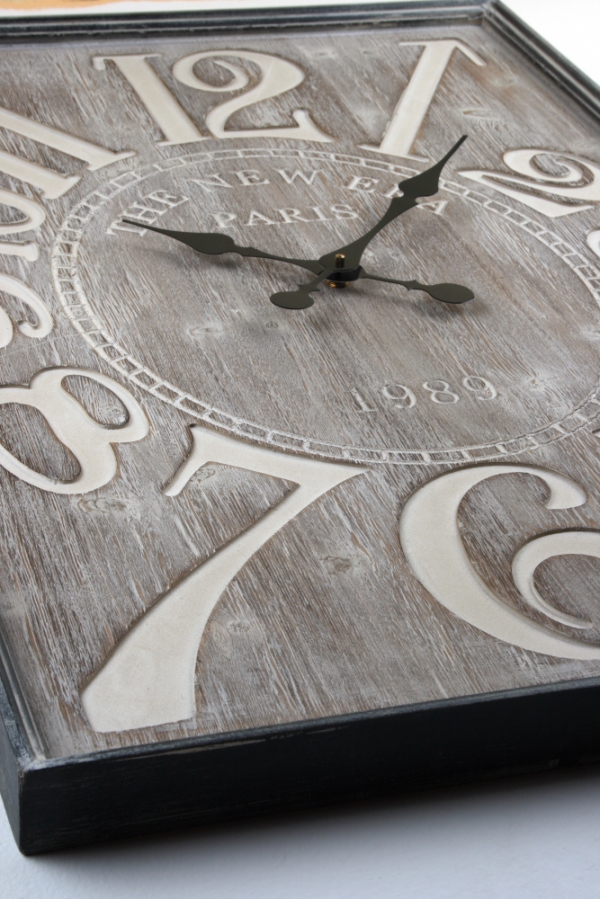 Veľké drevené nástenné hodiny Paris 90x60cm
