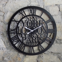 Veľké kovové hodiny TOWN 60cm