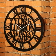 Veľké kovové hodiny TOWN 60cm