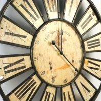 Veľké nástenné hodiny kovové 60cm Kensington station