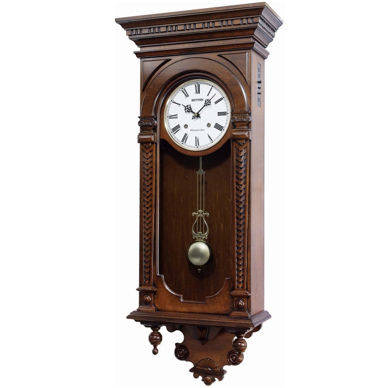 Velké nástěnné hodiny kyvadlové 38x15x90cm