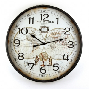 Veľké nástenné hodiny The World 68cm