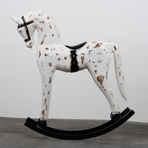 Veľký drevený hojdací kôň 54x13x52cm