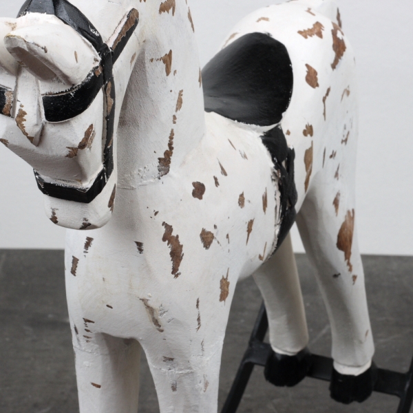 Veľký drevený hojdací kôň 54x13x52cm