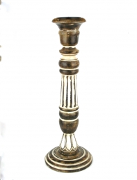 Veľký drevený svietnik na jednu sviečku 51cm