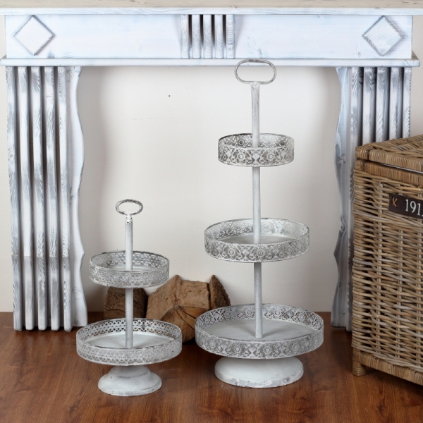 Etažér kovový 3 poschodia 88cm