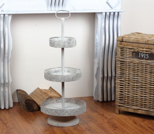 Etažér kovový 3 poschodia 88cm