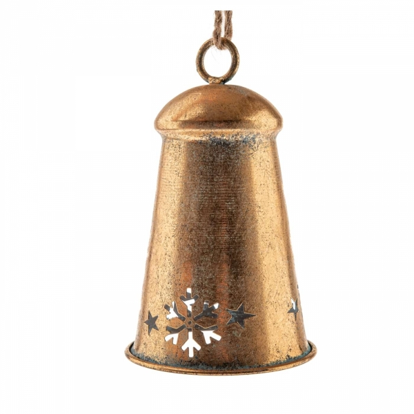 Veľký kovový zvon Bellmore 19,5 cm – retro dekorácia
