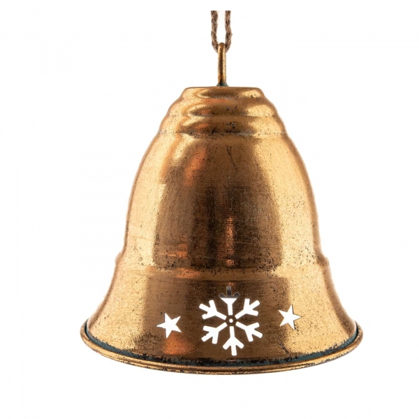 Veľký kovový zvonček Celestine 21 x 18,5 x 18,5 cm