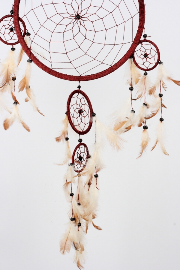 Veľký lapač snov tmavo hnedý 27cm