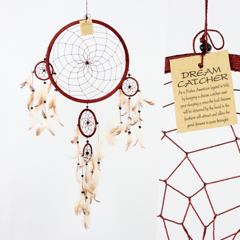 Veľký lapač snov tmavo hnedý 27cm