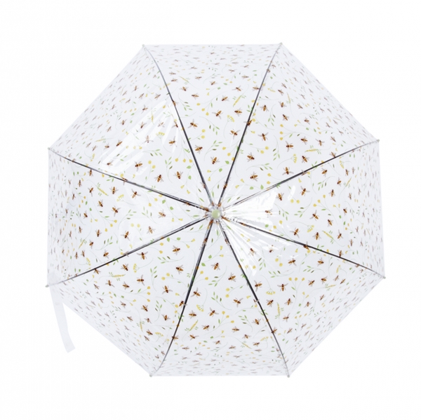 Veľký priehľadný dáždnik sa včielkou 83x83x81,5 cm