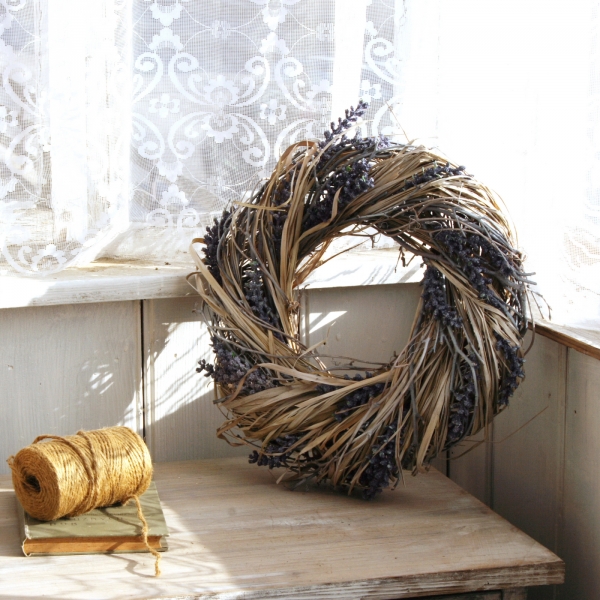 Veniec na dvere levanduľa 33cm