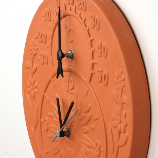 Vonkajšie keramické hodiny s teplomerom slnko 30cm