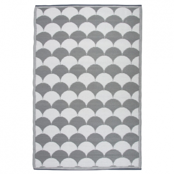 Vonkajší koberec na terasu 121x180cm šedo-biely
