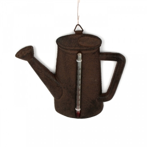 Vonkajší liatinový nástenný teplomer kanva 14x16cm