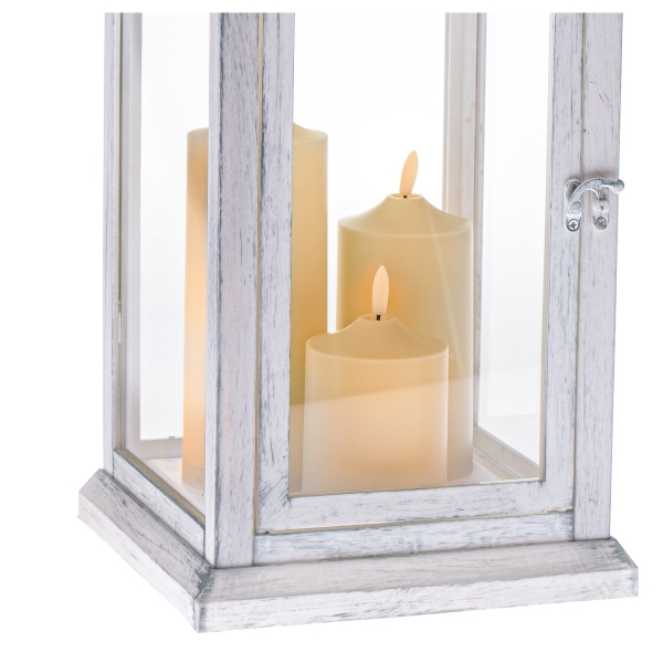 Vonkajší lampáš biely veľký 58,5cm