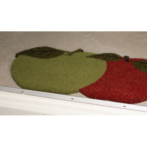 Vonkajšia rohožka Jablká zeleno/červená 74x42cm