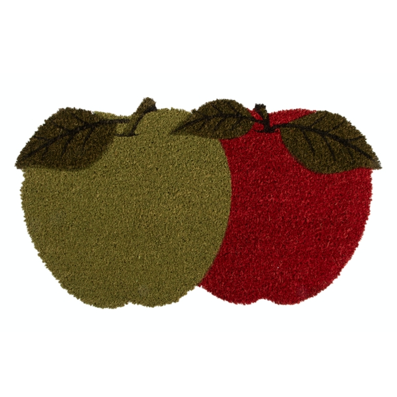 Vonkajšia rohožka Jablká zeleno/červená 74x42cm