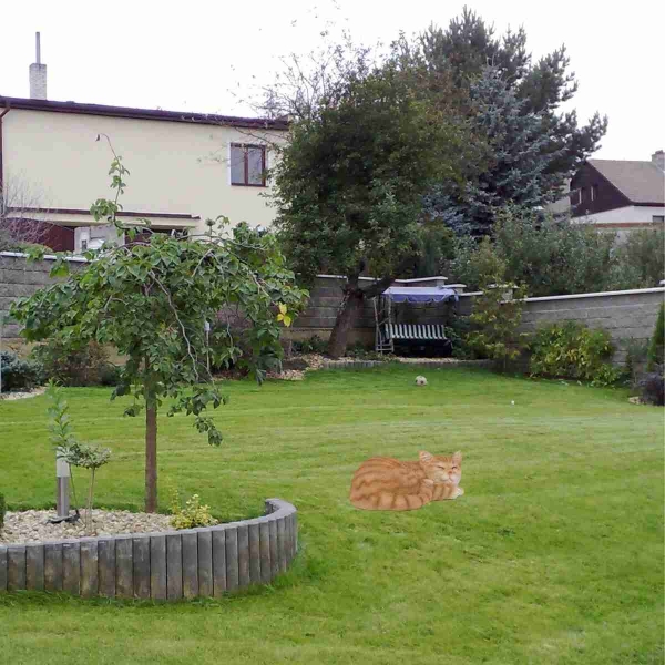 Vonkajšia socha spiaca mačka 29cm