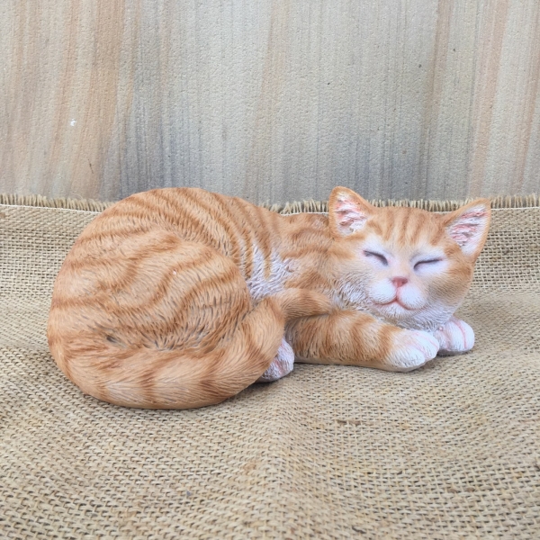 Vonkajšia socha spiaca mačka 29cm