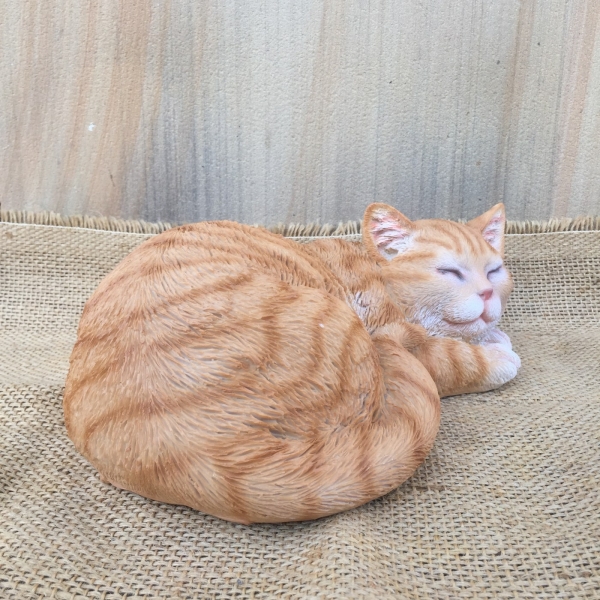 Vonkajšia socha spiaca mačka 29cm