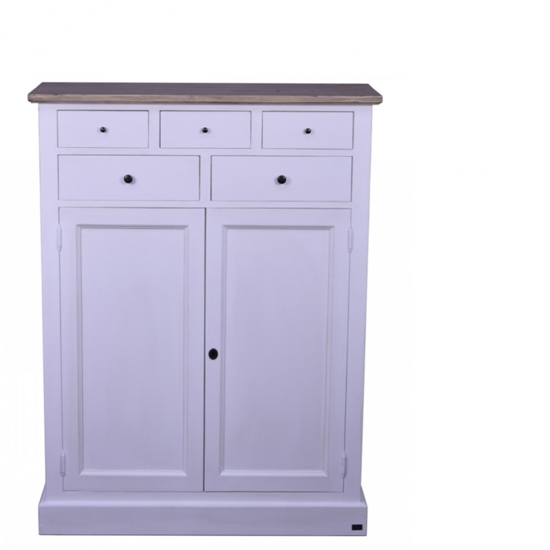 Vidiecka komoda 5 + dvierka 98x130x38cm