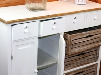 Vidiecka komoda drevená biela Palace 110x87x40cm