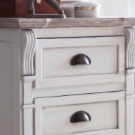 Vidiecka komoda s tromi zásuvkami 50x67x36cm
