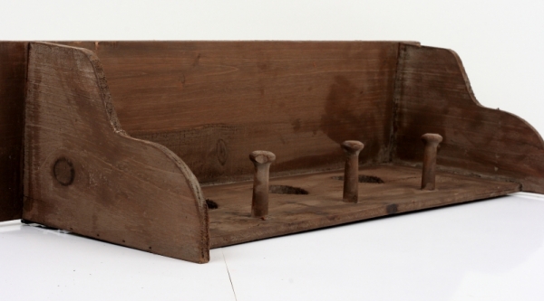 Vidiecka police do kuchyne s háčikmi 60x20x15cm