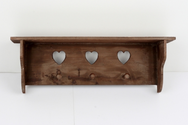 Vidiecka police do kuchyne s háčikmi 60x20x15cm