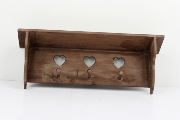 Vidiecka police do kuchyne s háčikmi 60x20x15cm