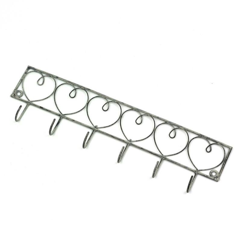 Vešiačik so srdiečkami 6 háčikov 34cm