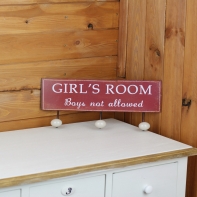 Vešiak do detskej izby Girls room 37x15cm
