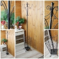 Vešiak do predsiene kovový čierny Provence 173cm