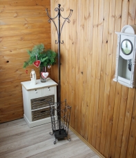 Vešiak do predsiene kovový čierny Provence 173cm