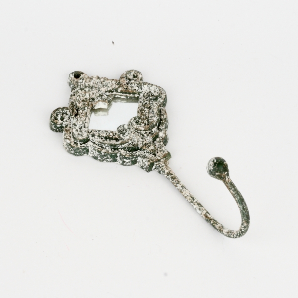 Vešiak háčik  starobylý so zrkadlom 21,5cm