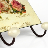 Vešiak kovový ruže 27x17cm