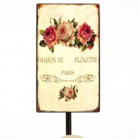 Vešiak na kabáty kovový ruže 8x19cm