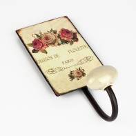 Vešiak na kabáty kovový ruže 8x19cm