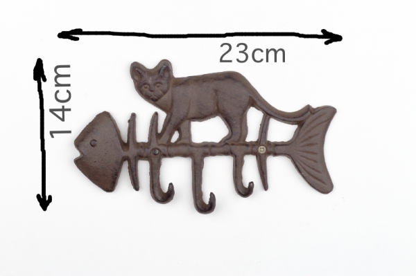 Vešiak na kľúče a vodítko mačka 19,3x4,8x18,3cm